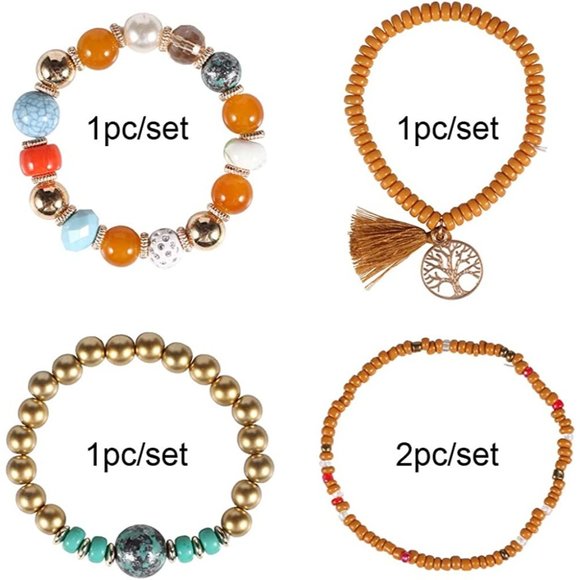 Twinfree Bohemian Bracelets for Women Stretch Multilayer Colorful Beads … - Picture 3 of 7